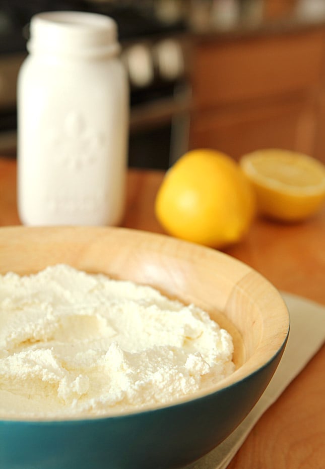 Homemade Ricotta Cheese (with Lemon)