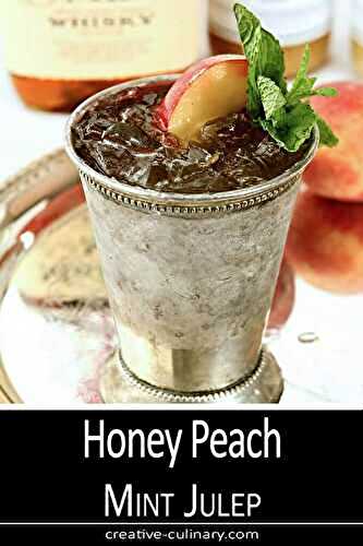 Honey Peach Mint Julep Cocktail