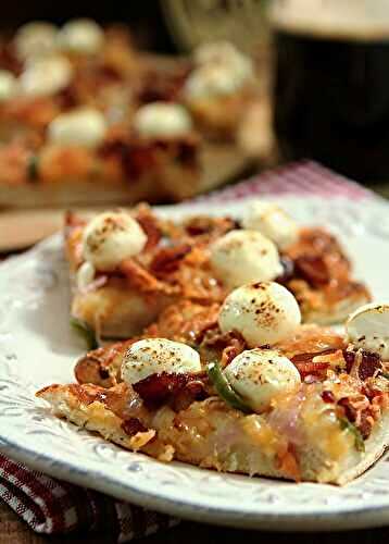 Jalapeno and Cream Cheese Pizza with Bacon and Red Onion