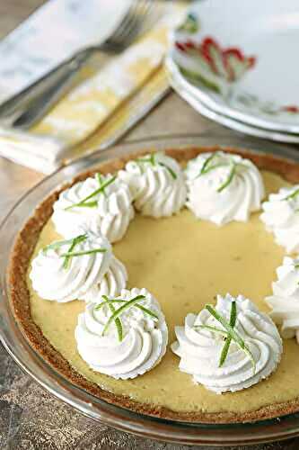 Key Lime Pie with Whipped Cream and Lime Zest