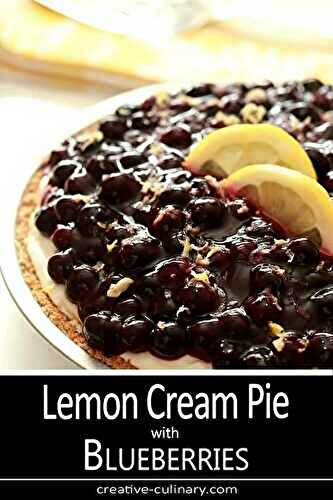 Lemon Cream Pie with Blueberries