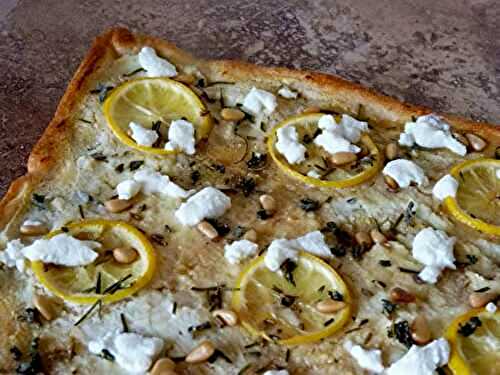 Lemon Ricotta Pizza with Herbs and Honey