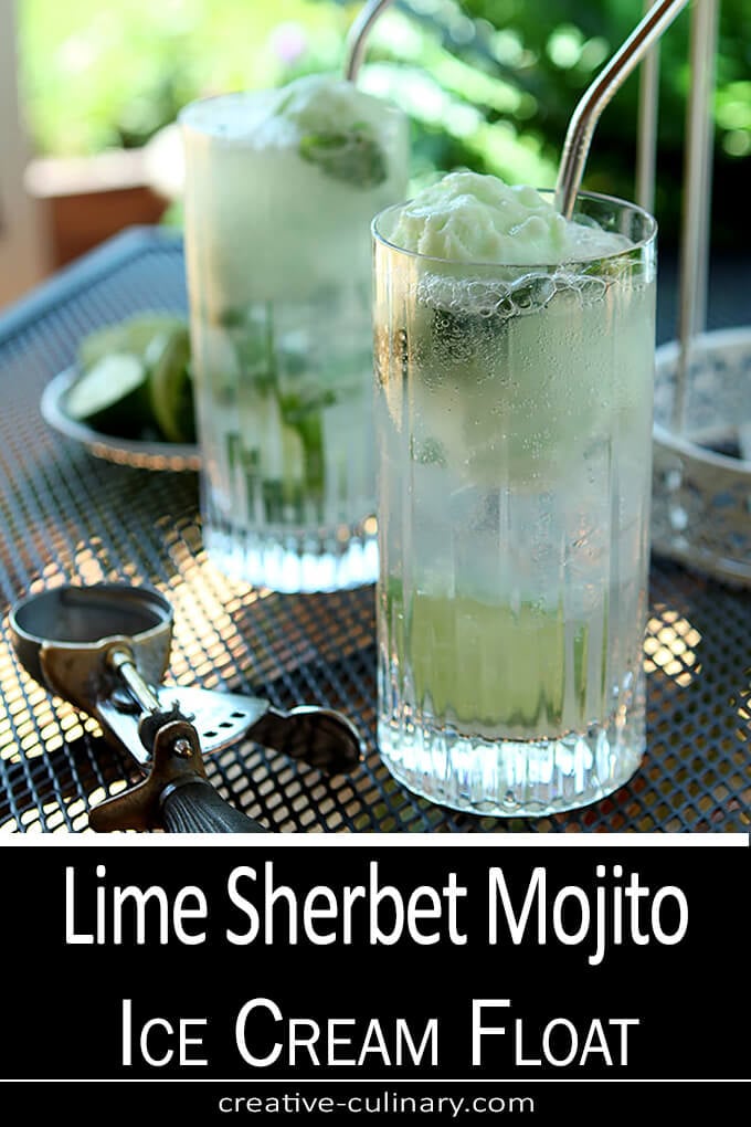 Lime Sherbet Mojito Float