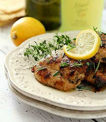 Limoncello and Herb Barbecue Chicken Thighs