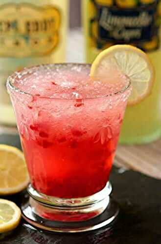 Limoncello and Raspberry Sparkling Slushy Cocktail