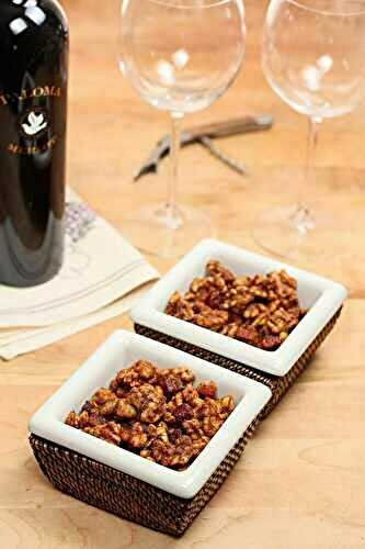 Maple, Bourbon and Bacon Spiced Walnuts