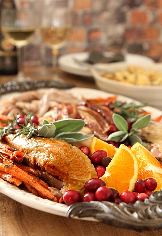 Maple Roasted Turkey with Bacon and Sage