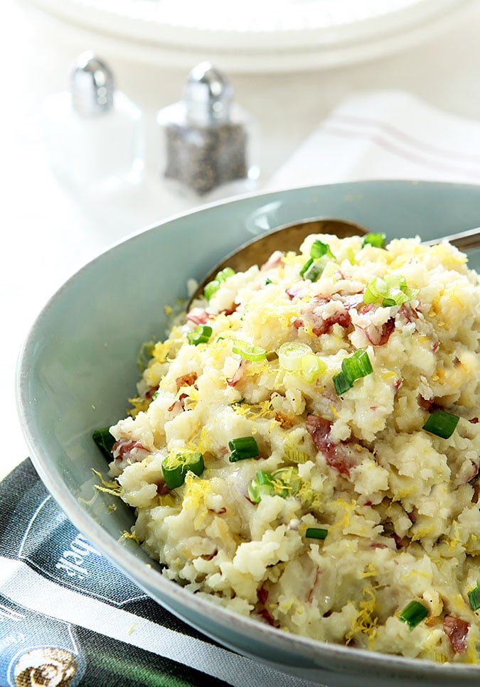 Mashed Potatoes with Lemon, Garlic and Scallions
