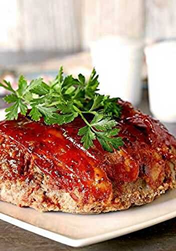 Meatloaf with Bacon and a Sweet Chili Glaze