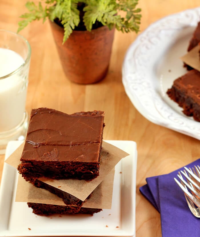Mexican Brownies with Chocolate Espresso Glaze