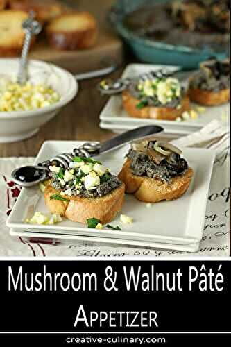 Mushroom and Walnut Pâté Appetizer