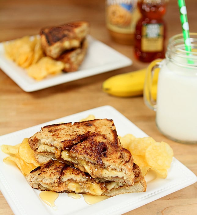 Peanut Butter, Banana and Honey Sandwich