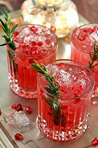 Pomegranate and Rosemary Gin Fizz