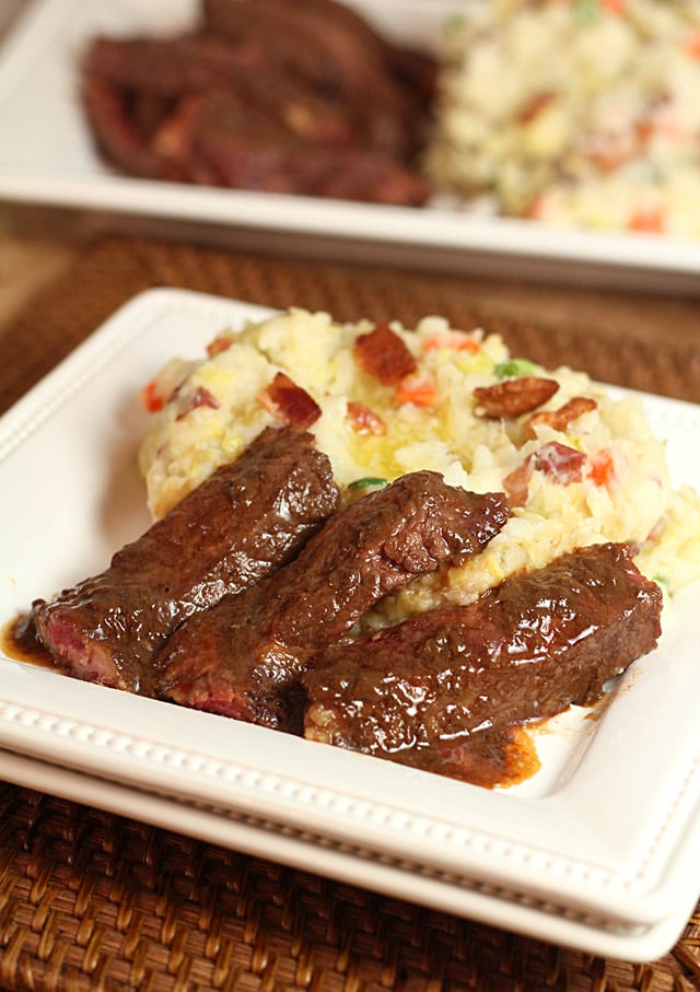 Potato and Cabbage Colcanon with Irish Whiskey Steak