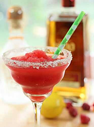 Raspberry Margarita Slushy Cocktail