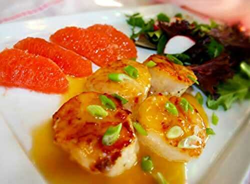 Scallops with Pink Grapefruit Beurre Blanc