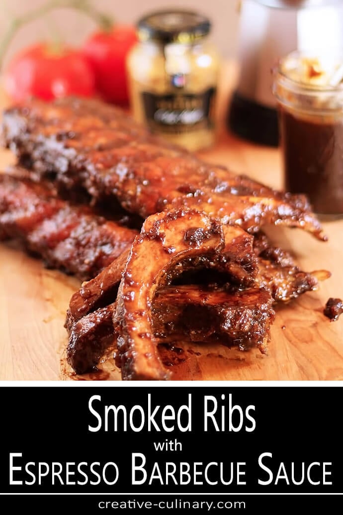 Smoked Baby Back Ribs with Espresso Barbecue Sauce