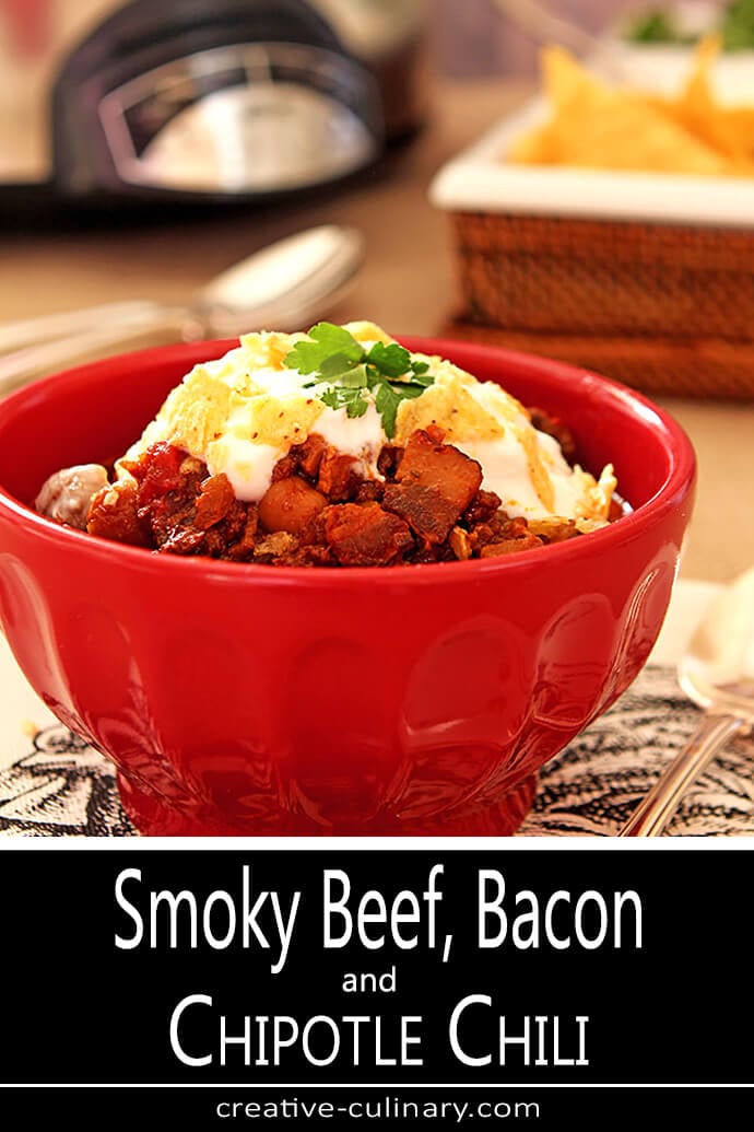Smoky Beef and Bourbon Chili