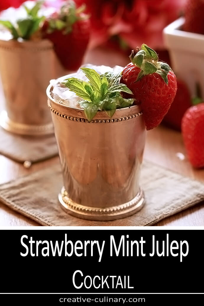 Strawberry Mint Julep Cocktail