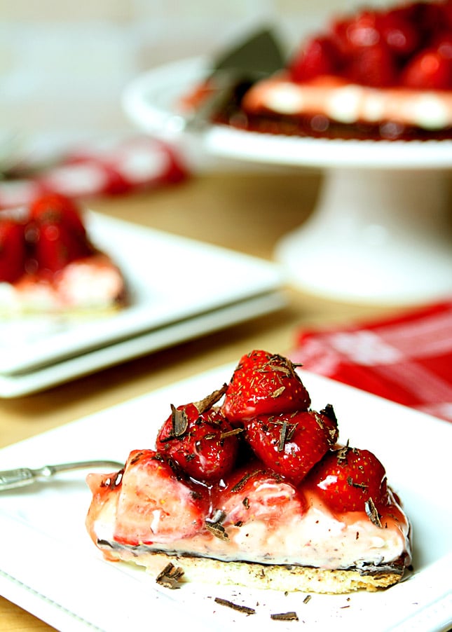 Strawberry Tart with Chocolate Ganache and Mascarpone Cream