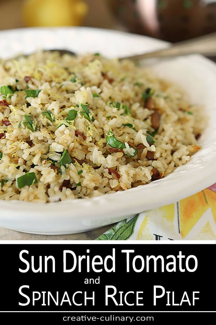 Sun-Dried Tomato and Spinach Rice Pilaf