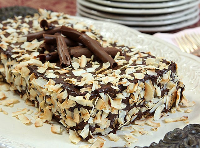 Triple-Layer Chocolate Macaroon Cake by François Payard