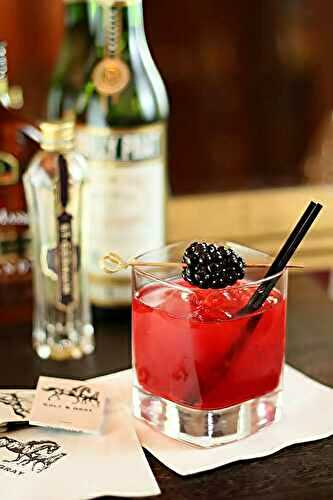 Vodka, Blackberries & St. Germain Liqueur Cocktail