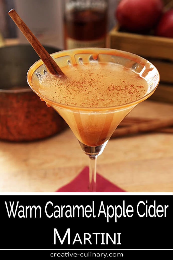Warm Caramel Apple Cider Martini