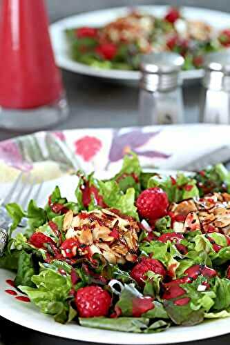 Warm Goat Cheese Salad with Raspberry Dressing