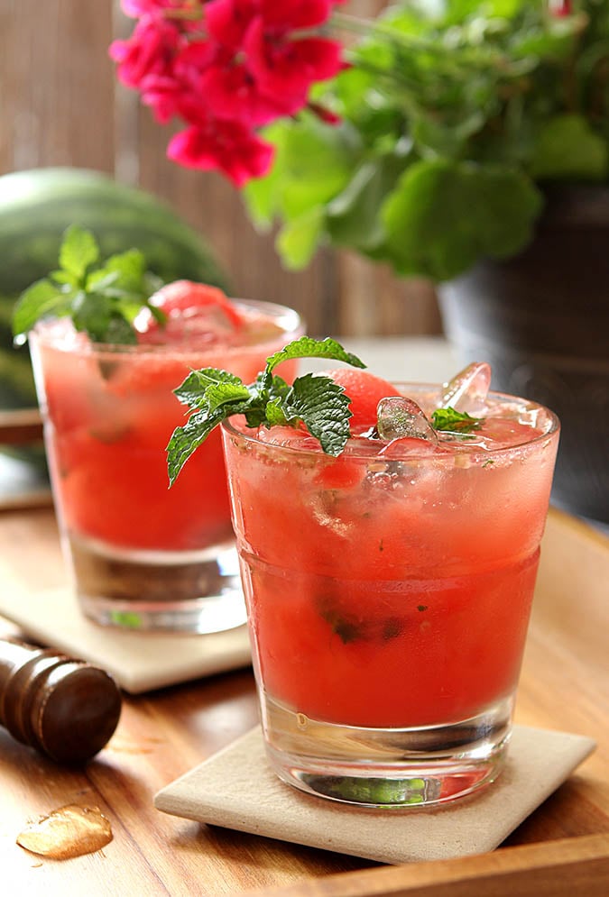 Watermelon Mint Mojito Cocktails