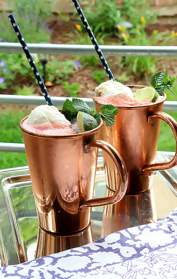 Watermelon Moscow Mule Float