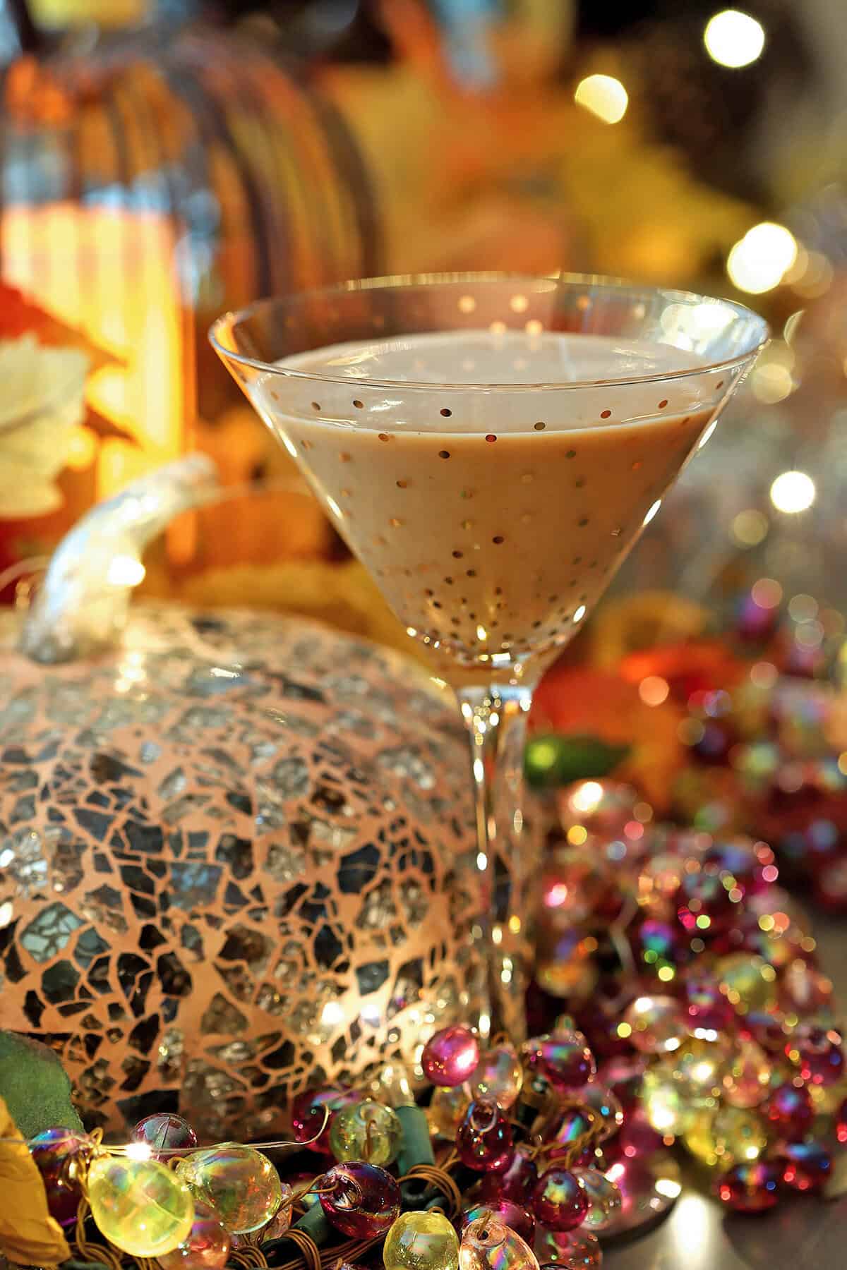 Bourbon Pumpkin Cocktail with Chocolate Liqueur