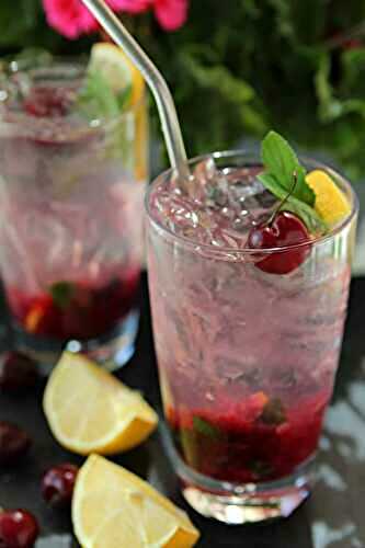 Cherry Lemonade Vodka Spritzer