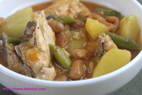 Chicken with Pork and Beans - Delish PH