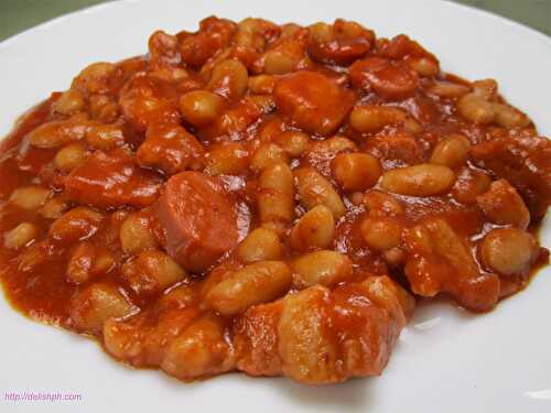 Homemade Pork and Beans (with chicken hotdogs) - Delish PH