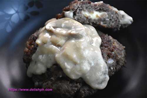 How to Cook Burger Steak with Cheese - Delish PH