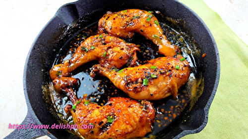 How to Cook Honey Garlic Chicken in Cast Iron Fry Pan - Delish PH