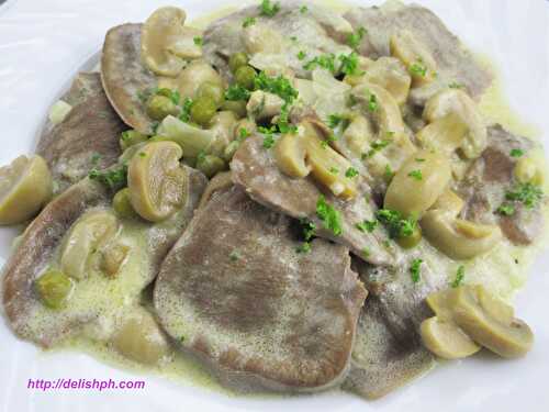 Ox Tongue in Butter Cream Sauce - Delish PH