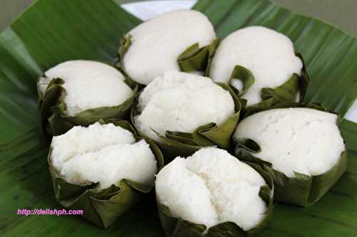 Putong Bigas sa Dahon ng Saging (Rice Puto in Banana Leaves) - Delish PH