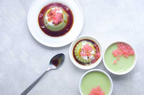 Avocado and Coconut Panna Cotta with Palm Sugar Syrup - Dreamy Table