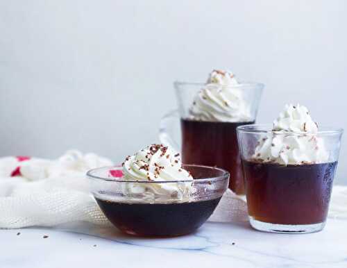 Easy Coffee Jelly with Sweetened Cream - Dreamy Table