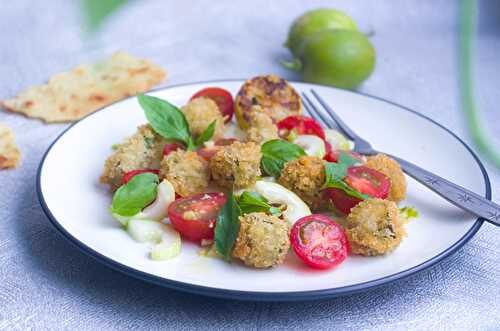 Fried Okra and Tomato Salad - Dreamy Table