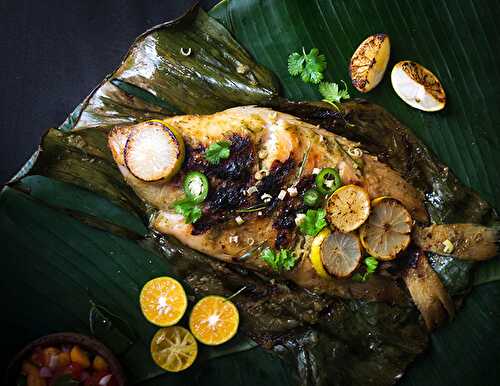 Grilled Tilapia in Banana Leaves - Dreamy Table