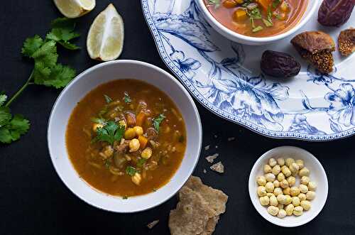 Harira Soup (Moroccan Chickpea and Lentil Soup) - Dreamy Table
