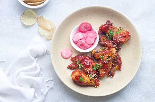 Spicy Korean Chicken Wings - Dreamy Table