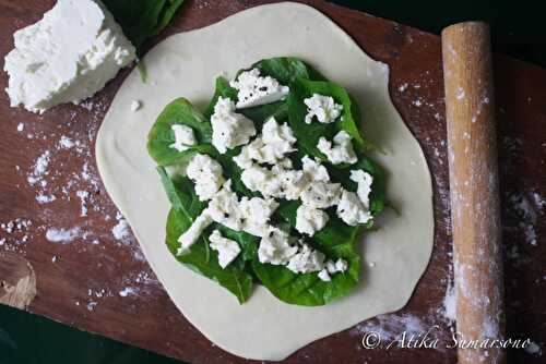 Spinach and Feta Cheese Gozleme - Dreamy Table