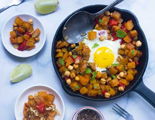 Sweet Potato Hash with Chickpea - Dreamy Table