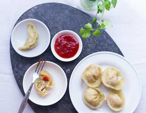 Tofu and Vegetable Momo - Dreamy Table