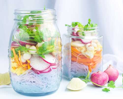 Vermicelli Salad in a Jar - Dreamy Table