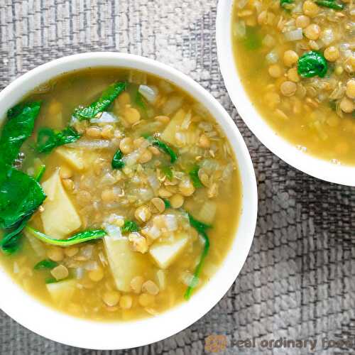 Instant Pot Green Lentil Soup (Vegan)